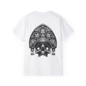 Skull Headdress Tee — Gothic Day of the Dead Inspired Graphic T-Shirt