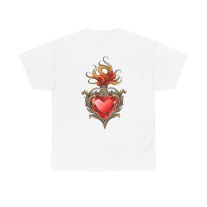 T-shirt Flamme du Cœur Sacré par Kuro Studio