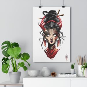 Art Print Samouraï par Odisey