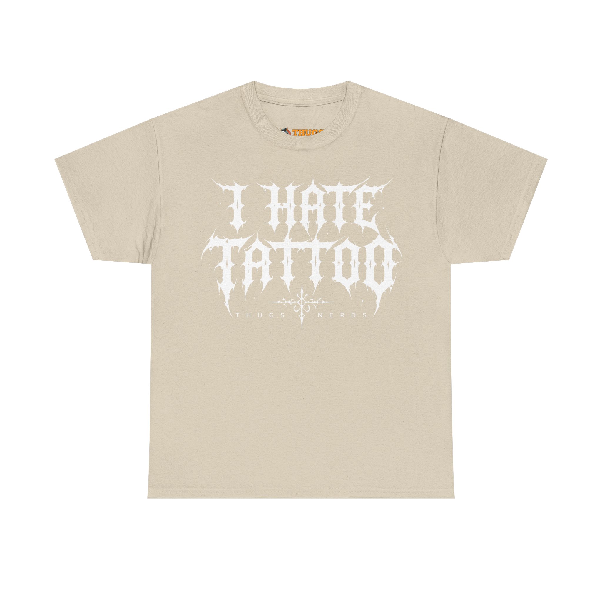T-shirt I Hate Tattoo - Blanc par Thugs Nerds – Image 3