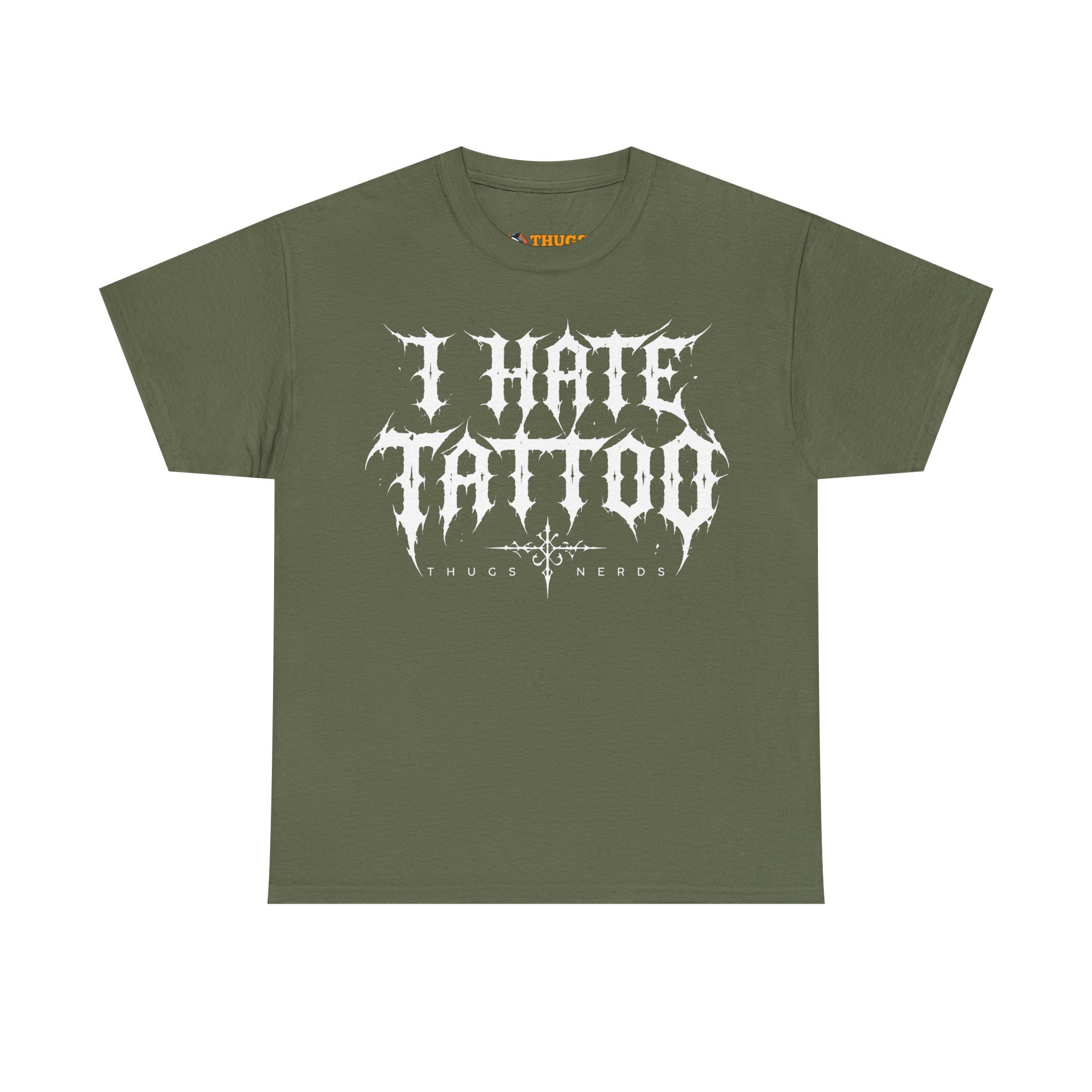 T-shirt I Hate Tattoo - Blanc par Thugs Nerds – Image 5