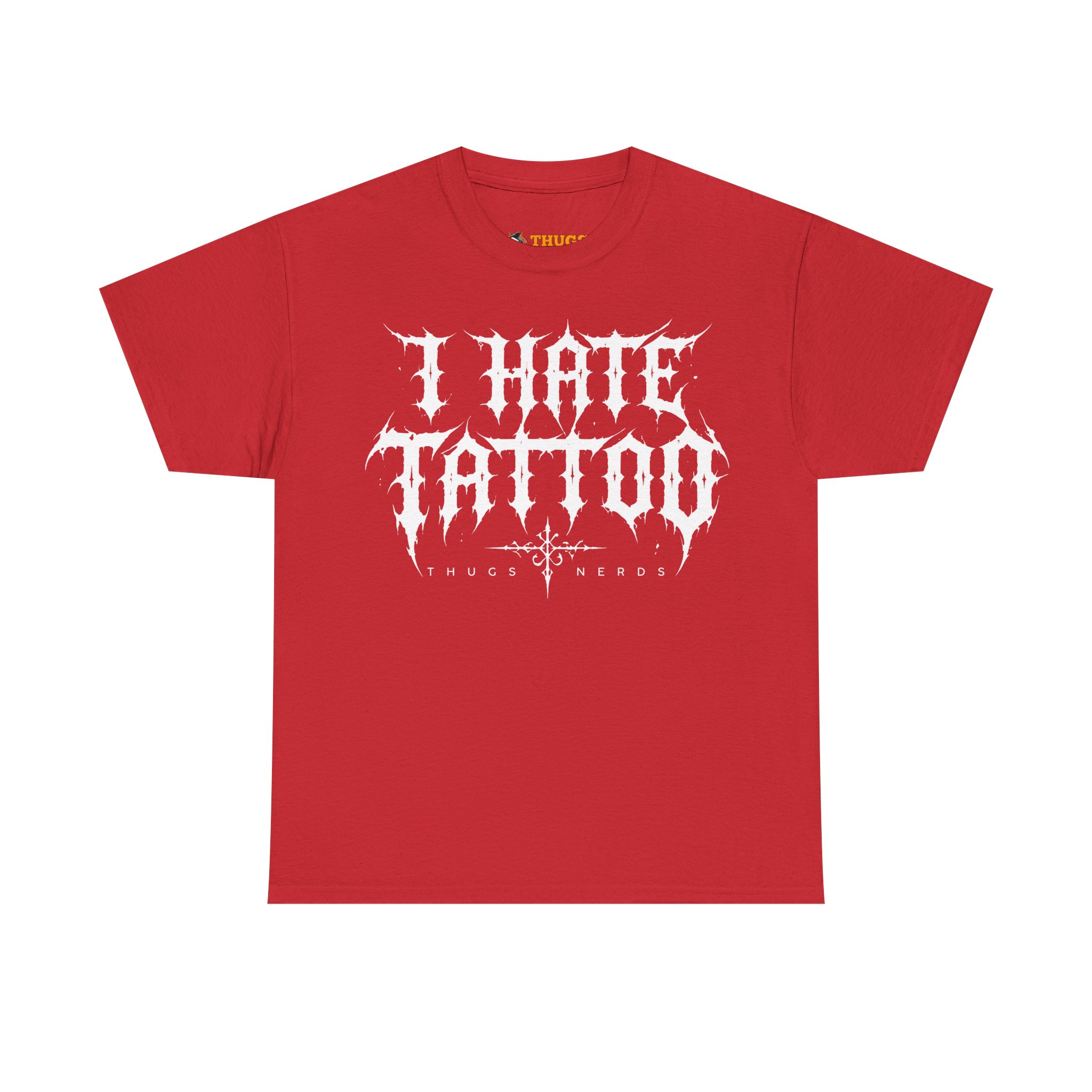 T-shirt I Hate Tattoo - Blanc par Thugs Nerds – Image 8