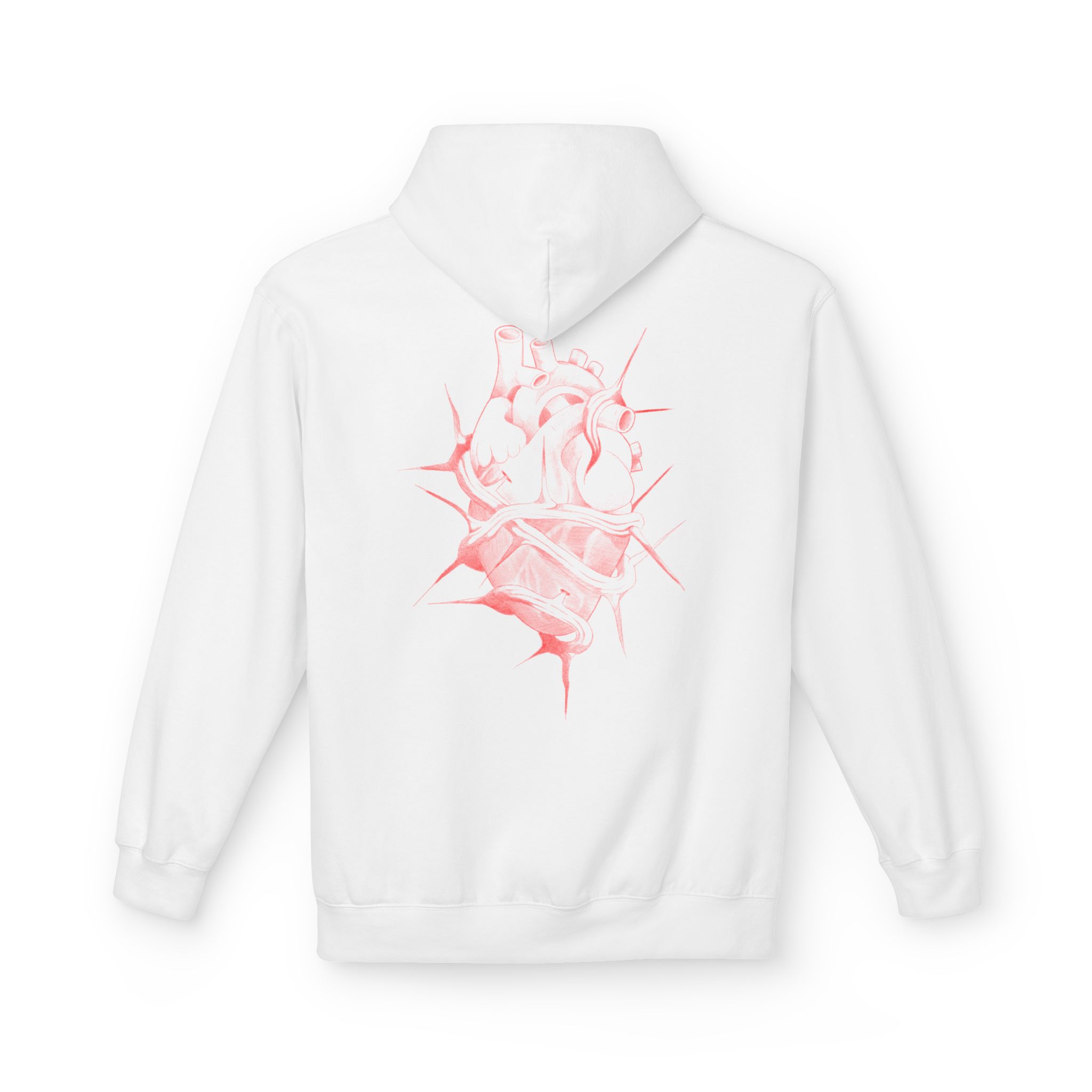 Hoodie Cœur à vif par Romain tattw