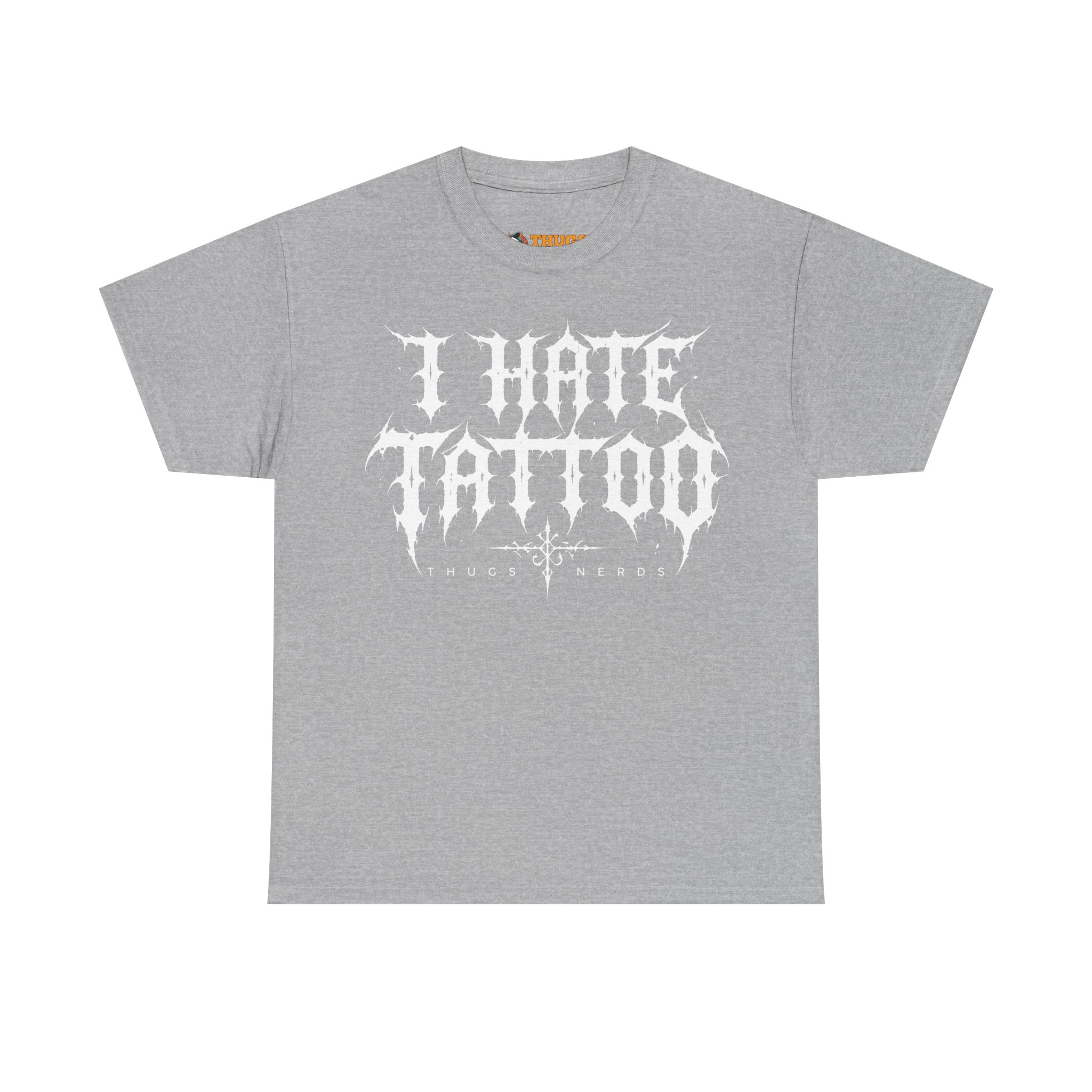 T-shirt I Hate Tattoo - Blanc par Thugs Nerds – Image 4