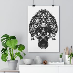 Art Print Slavic Skull par Max Toyer