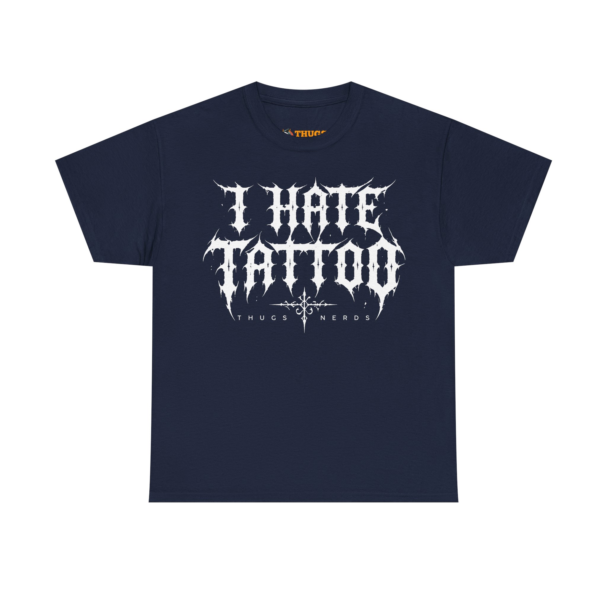 T-shirt I Hate Tattoo - Blanc par Thugs Nerds – Image 6