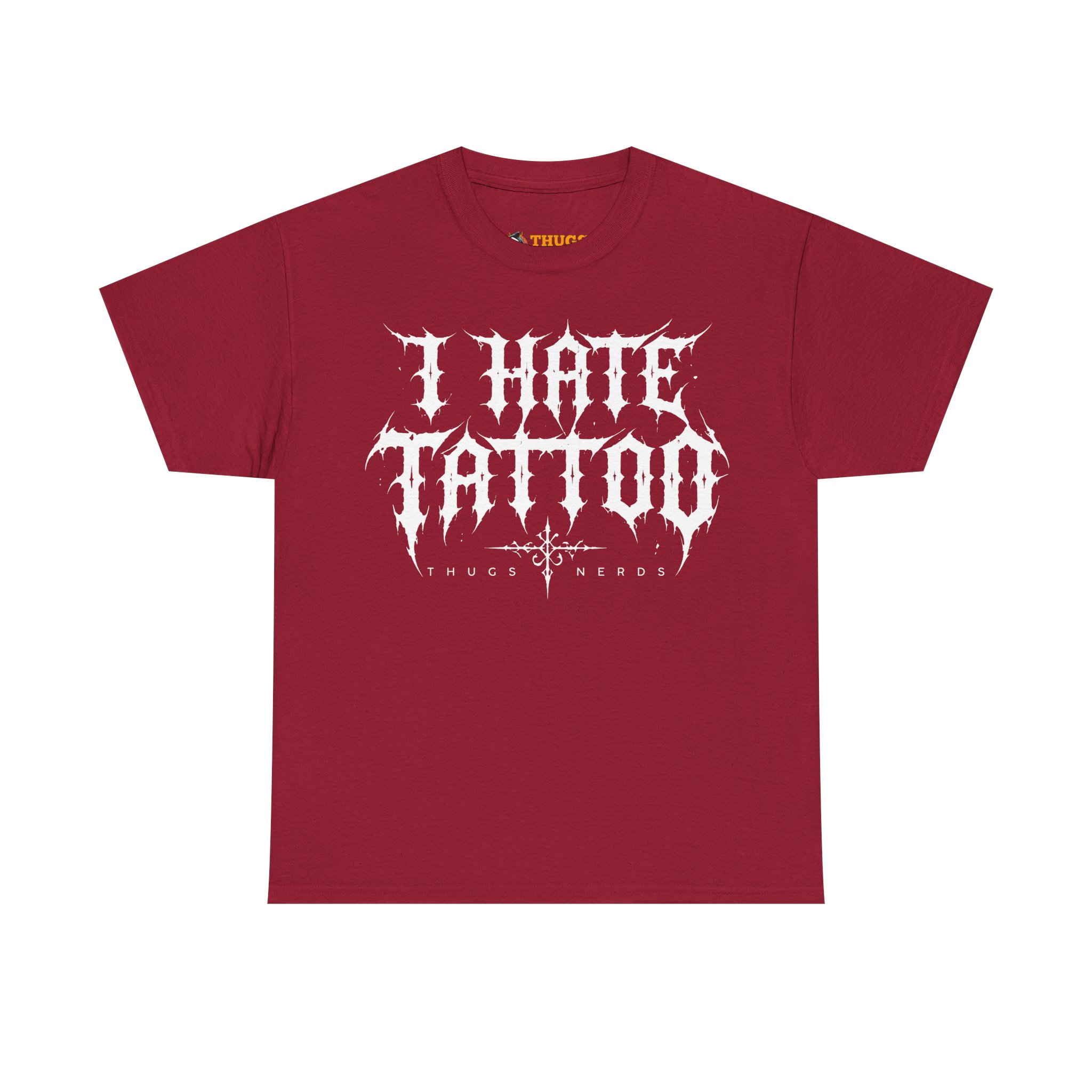 T-shirt I Hate Tattoo - Blanc par Thugs Nerds – Image 9