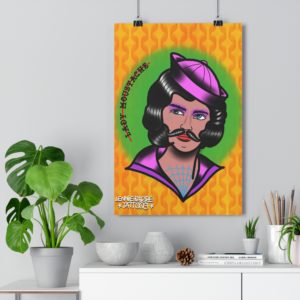 Print Lady moustache par Lennie Barre