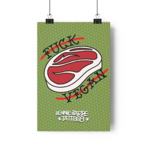 Print Fuck vegan par Lennie Barre
