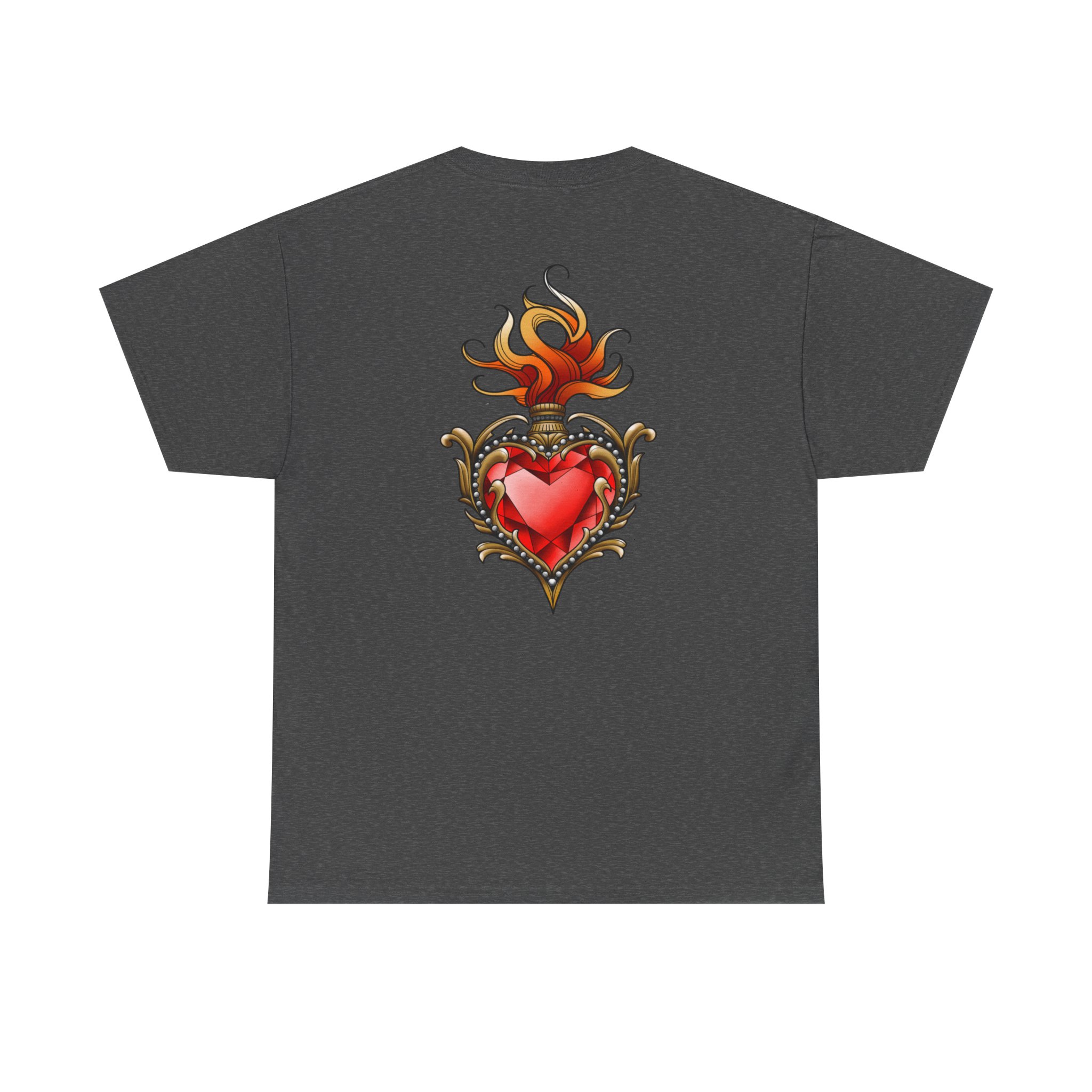 T-shirt Flamme du Cœur Sacré par Kuro Studio – Image 6
