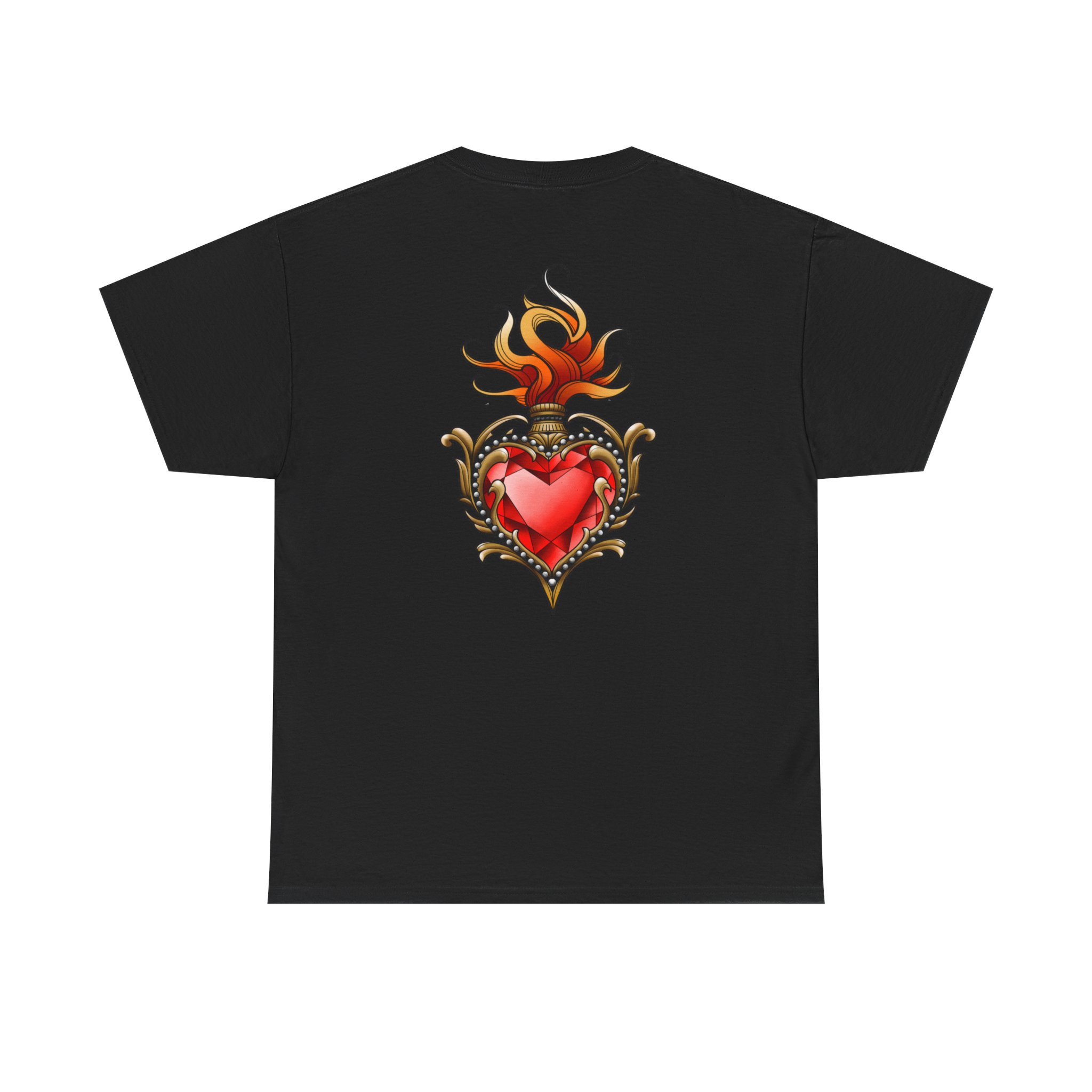 T-shirt Flamme du Cœur Sacré par Kuro Studio – Image 2